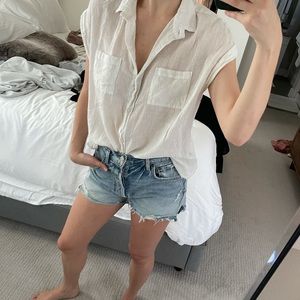 Rails linen short sleeve top size L